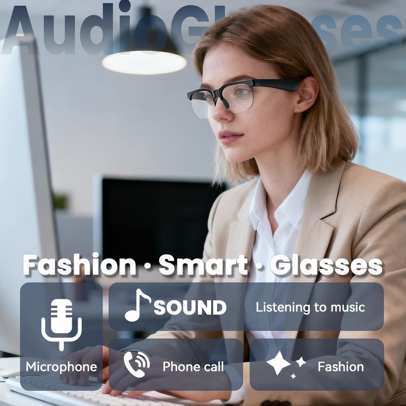 Lifebee Ultra Fast Bluetooth-compatible Multifunctional Smart Glasses, Open Ear Clear Sound Quality, Seamless Connection, Lightweight Comfortable Frame, Multi-Scenario Use