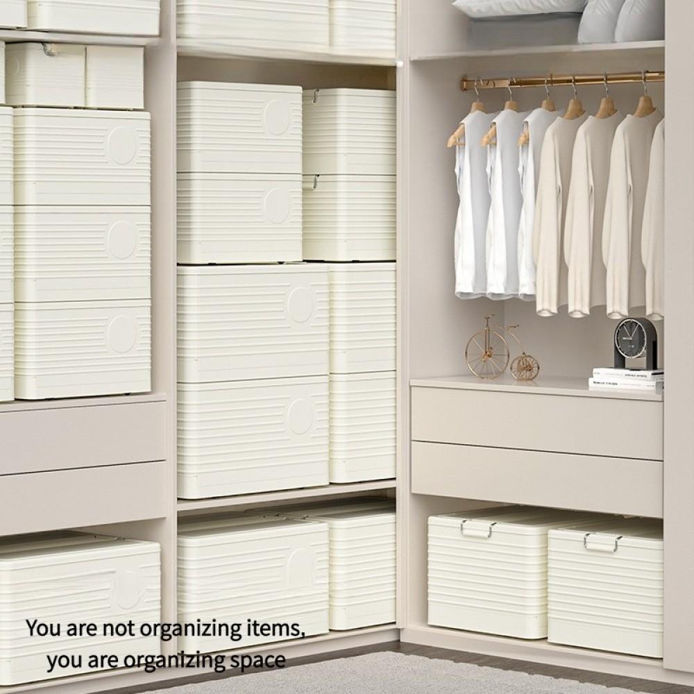 Modular Foldable Storage Box with Wheels | Stackable Design & Dustproof Lid | For Bedroom, Closet & Small Spaces | Home Storage