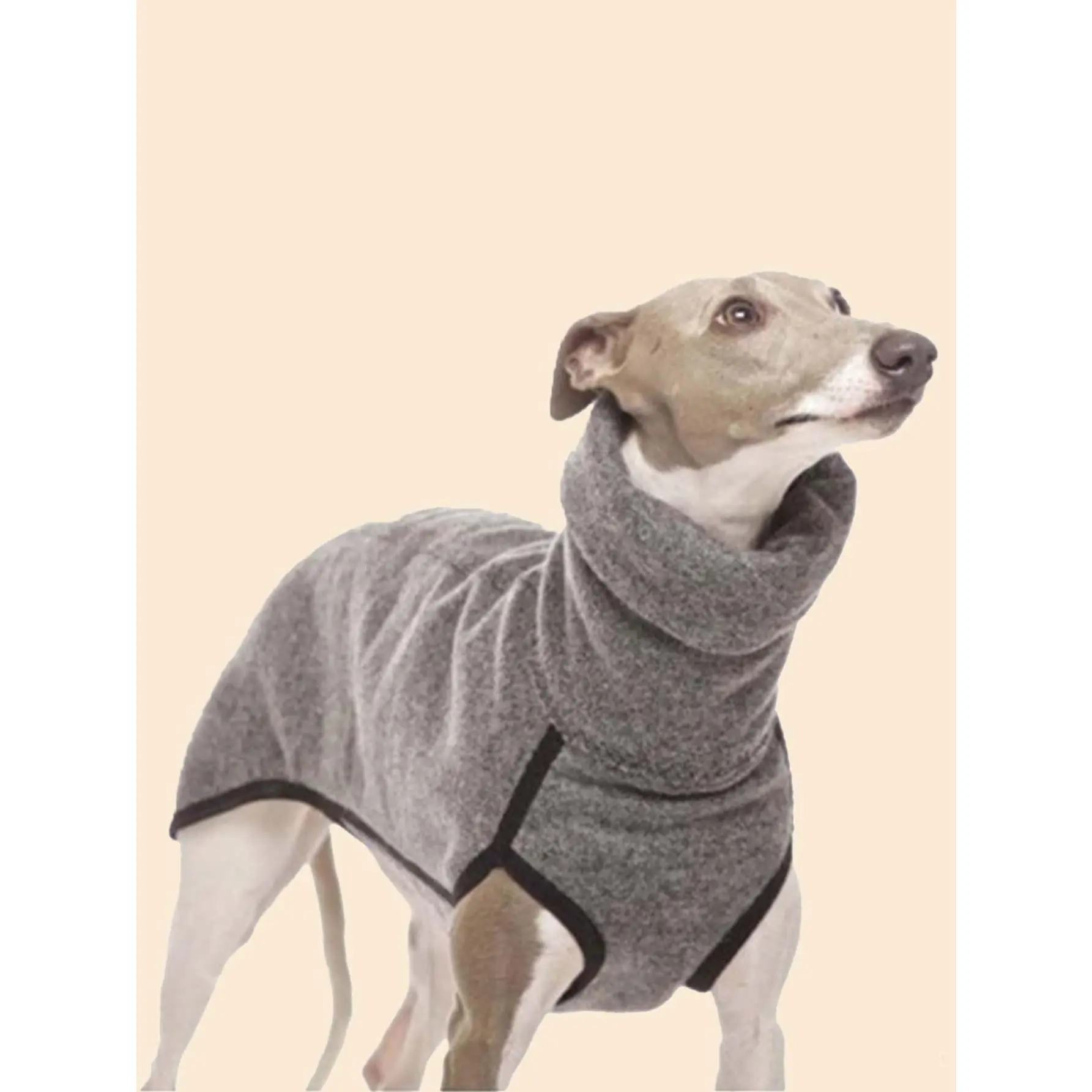 Greyhound Clothes, Dog Winter Coat Pajamas Onesies  Turtleneck Stretch Greyhound Apparel Pet Clothes Coat Outfit for Medium, Lar