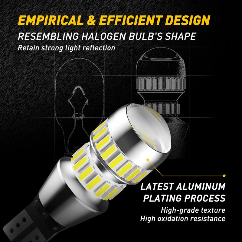 AUXITO 912 921 LED Bulbs , 42-SMD 400% Brighter, 6000K White, Non-polarity 906 W16W T15 921 LED , Pack of 2