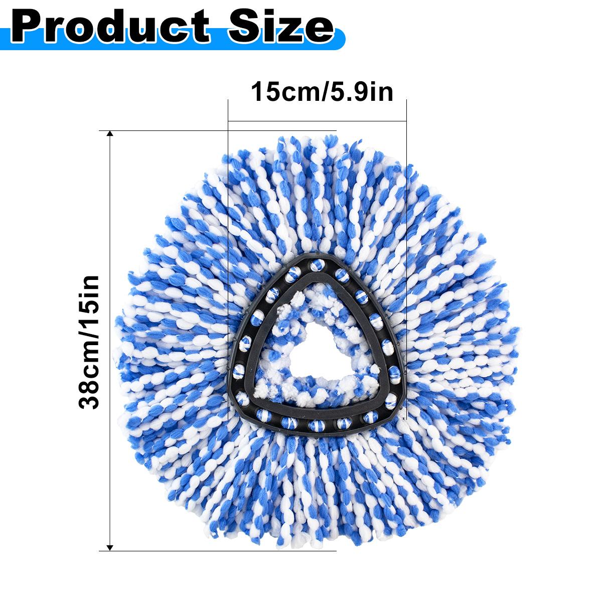 1/2/3pcs Microfiber Spin Mop Replacement Heads, Spin Mop Refill, Compatible with Vileda/o-Cedar Easywring 1 Tank System, Easy Installation, High Efficiency Cleaning, Kitchen Bathroom Cleaning Accessories