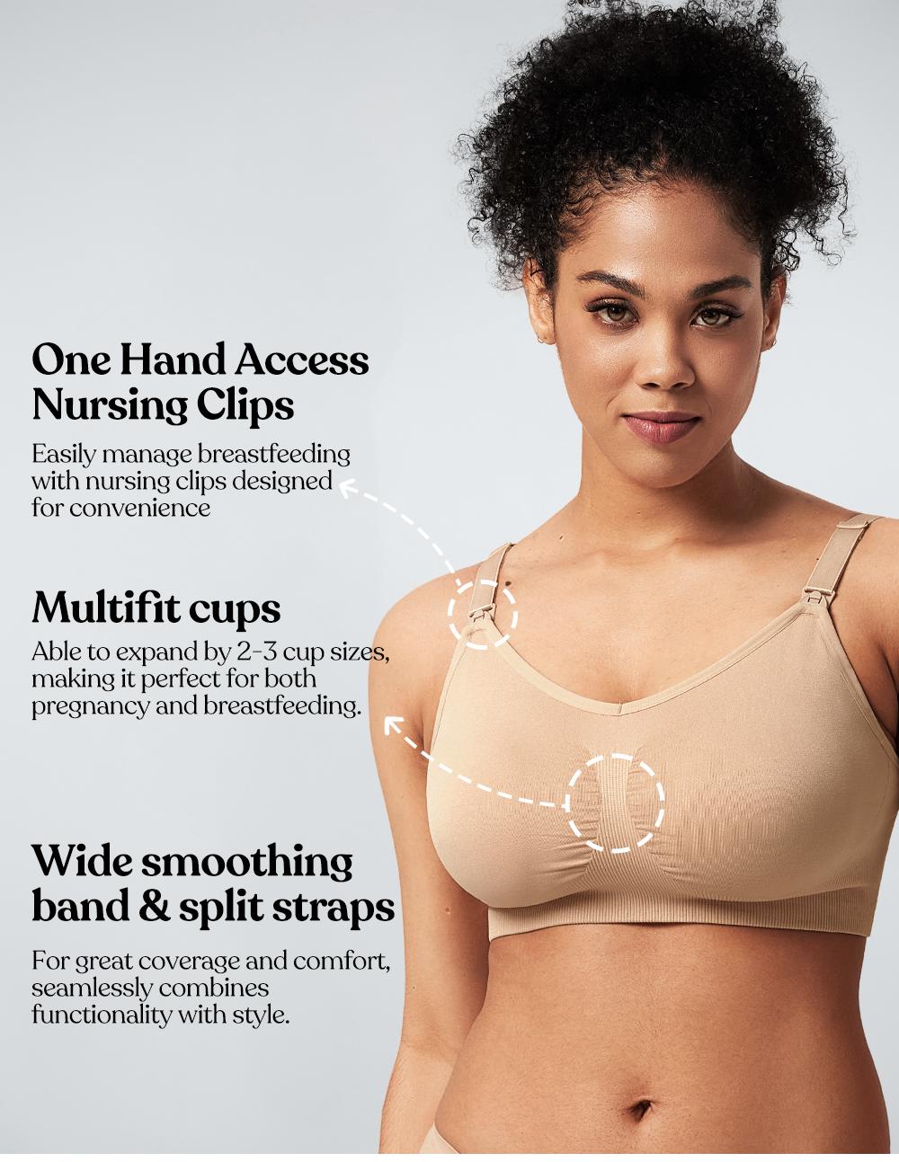HSIA ComfyCare Seamless Full Coverage Wireless Removable Padded Nursing & Maternity Bra