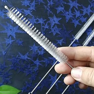 Straw Cleaner Brush Extend 12 inch, Extra Wide 12mm diam Pipe Cleaners, Extra Long Straw Brush for Sippy Cup, Water Bottle and Tubes, Drinking Straw Cleaning brush Set 10 Pack