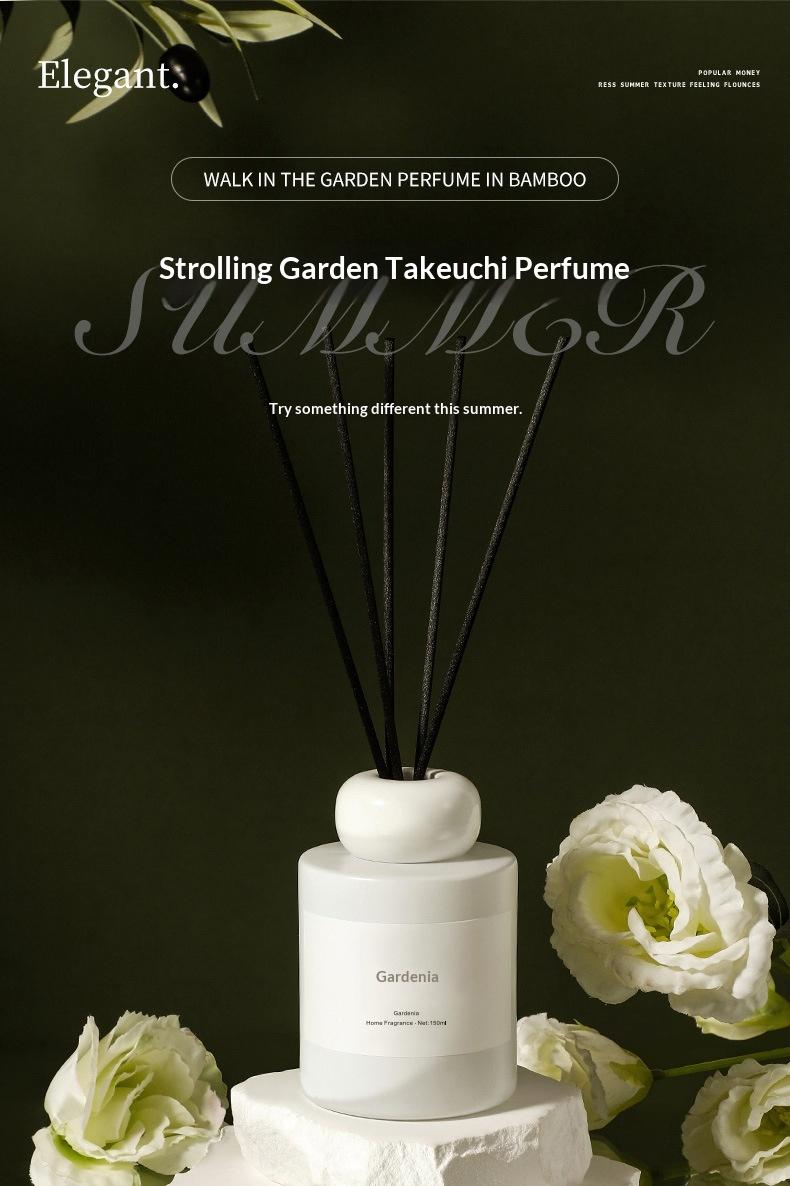 Tea Scented Incense Fire Free Rattan Essential Oil Tea Scented Indoor Perfume Home Bedroom Long Lasting Toilet Deodorization Incense