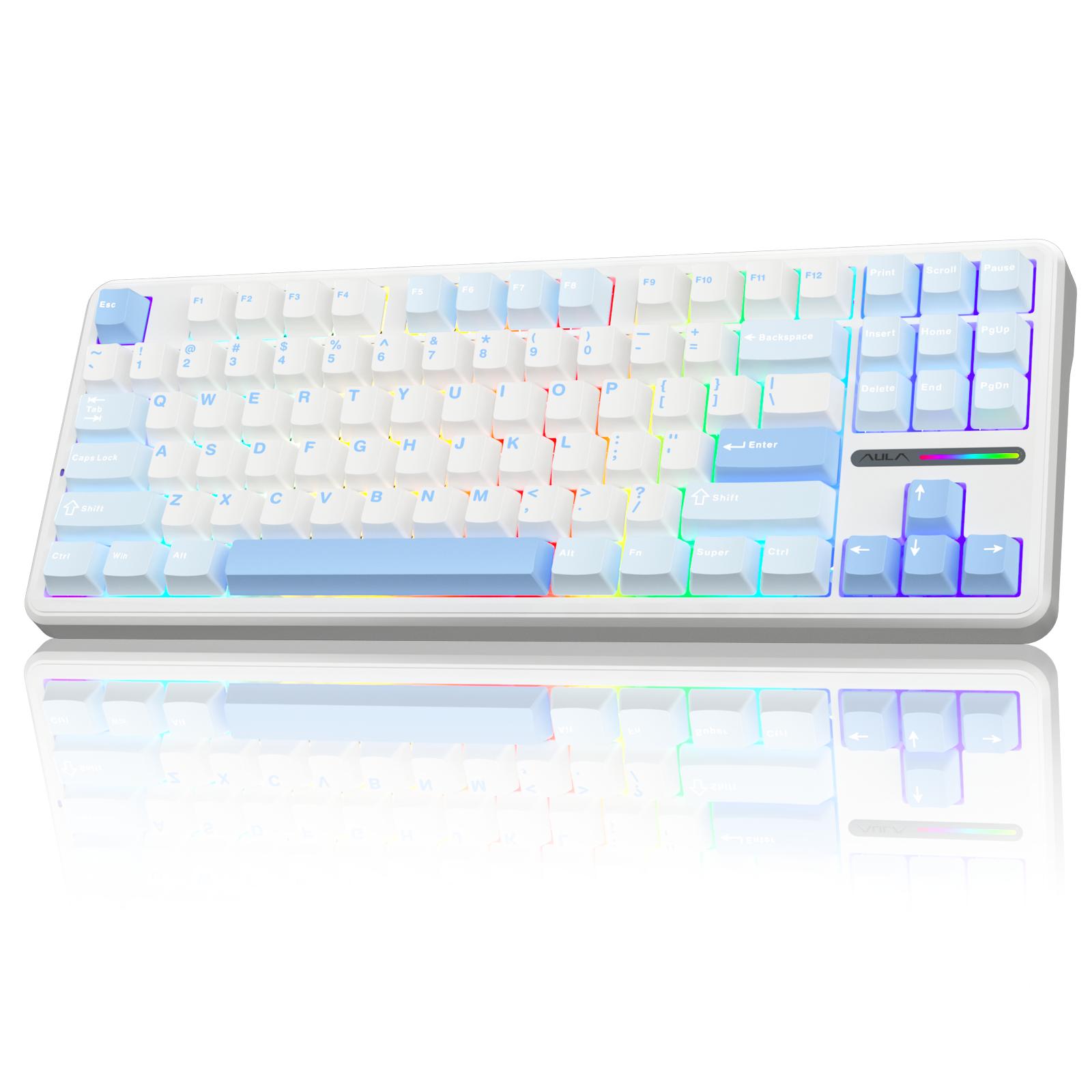 AULA F87 TKL Wireless Mechanical Gaming Keyboard,75% Custom Hot Swappable Keyboard,Tri-Mode Connection 2.4GHz/USB-C/BT5.0 Gasket Mount Gaming Keyboard with PBT Keycaps,Pre-lubed Greywood Switches,RGB Backlit Mechanical Keyboard TikTokShopfalldealsforyou AULA F87 TKL Wireless Mechanical Gaming Keyboard,75% Custom Hot Swappable Keyboard,Tri-Mode Connection 2.4GHz/USB-C/BT5.0 Gasket Mount Gaming Keyboard with PBT Keycaps,Pre-lubed Greywood Switches,RGB Backlit Mechanical Keyboard TikTokShopfalldealsforyou