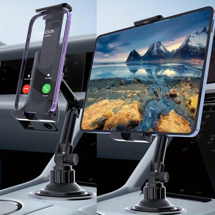 Car Cup Holder Tablet & Smartphone Mount, Adjustable Holder Universal Car Mount Dashboard for 4-13" Tablets & iPad Mini/Air/Pro, Phone Accessories for Truck, Car Phone Holders, Cellphone Car Holder, Multifunctional Car Accessories, Vehicle Mount