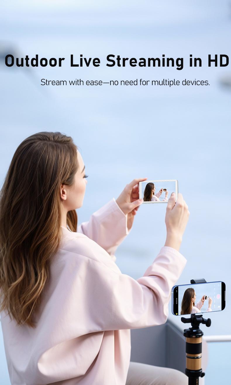 Magnetic Vlog Selfie Monitor Screen for Iphone & Samsung, with Magnetic Phone Holder Clip Mount, Using Phone Rear Camera for Selfie Vlog Live Stream TikTok, Cellphone Smartphone Stand Ts1 Pro Black