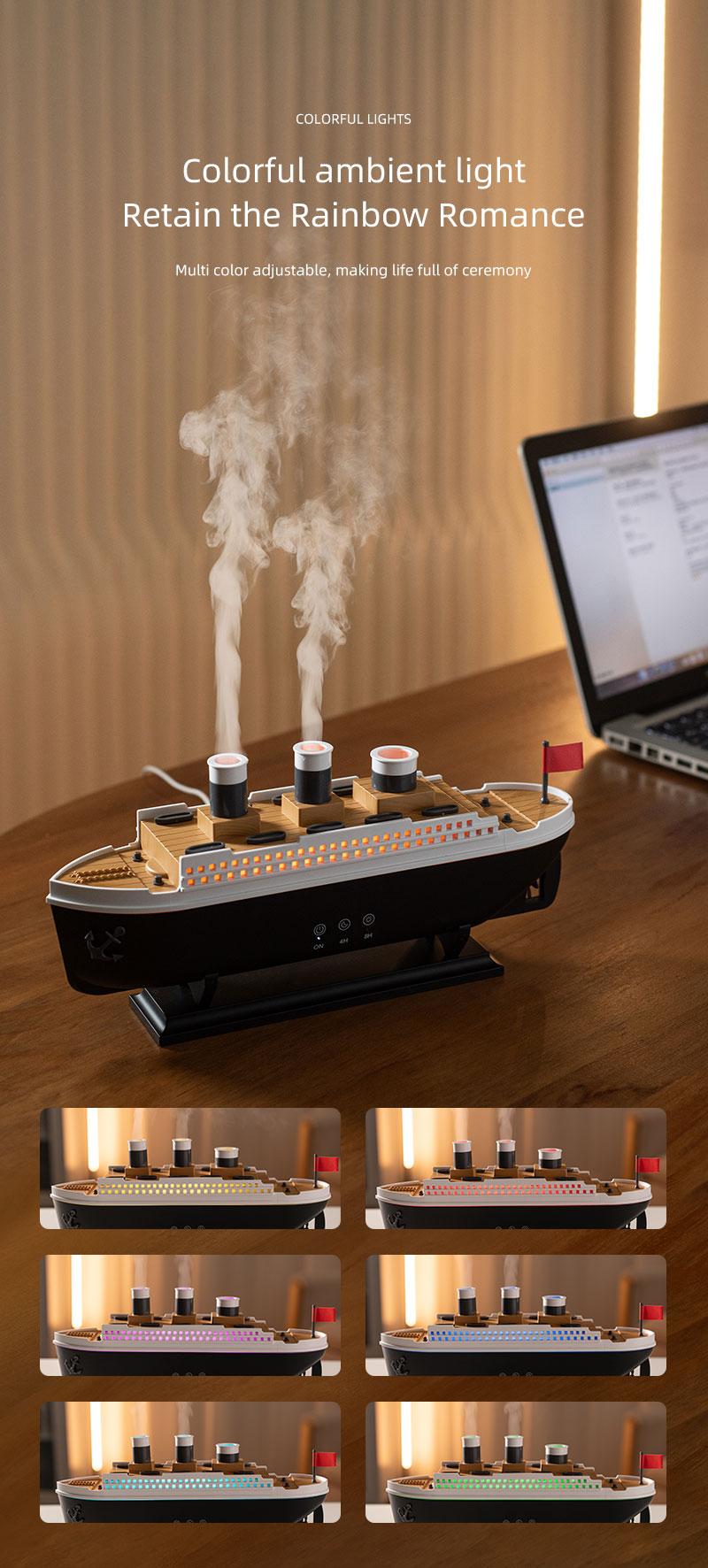 Simulation Aromatherapy Machine - Home Desktop Essential Oil Diffuser with Volcano Spray, Quiet Operation & Humidifier Features - Jellyfish