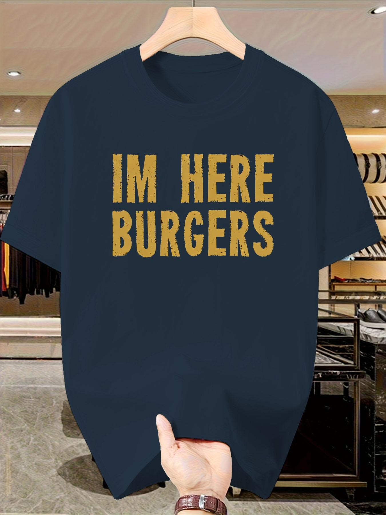 2026 Summer New! Burger T-Shirt for Food Lovers, Versatile and Stylish, Perfect Gift for Friends/boyfriend, Casual Short Sleeve Top