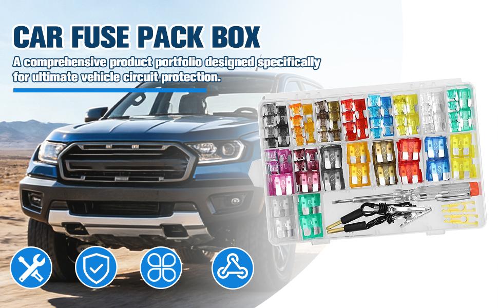 306Pcs Car Blade Fuses Assortment Kit, Standard/Mini/Low Profile Mini Mixed Fuse Set (2A 5A 7.5A 10A 15A 20A 25A 30A 35A), Replacement Accessories for Car Truck RV Automobiles