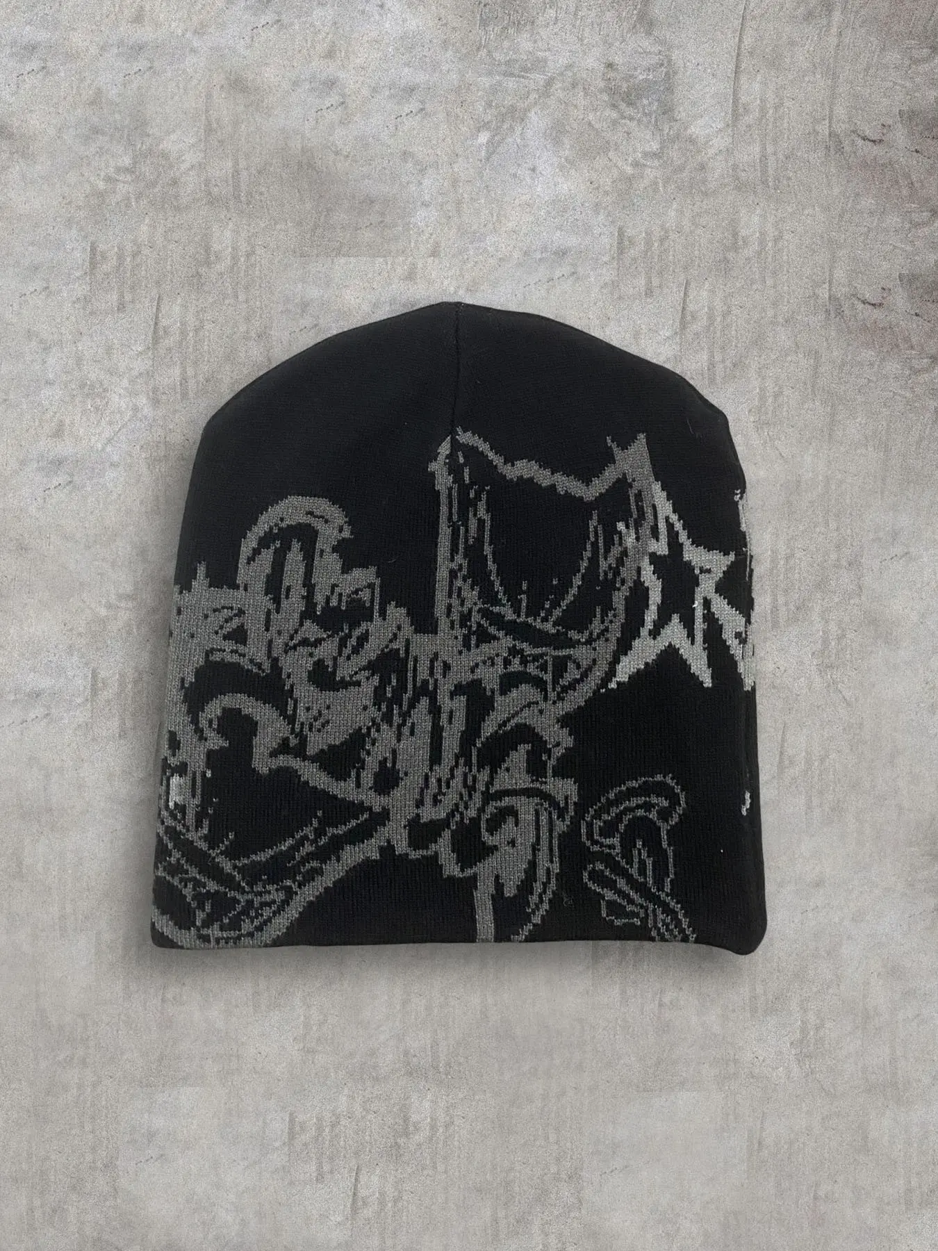 Personalized cartoon letter jacquard pullover hat, fashionable and casual versatile knitted hat for men and women