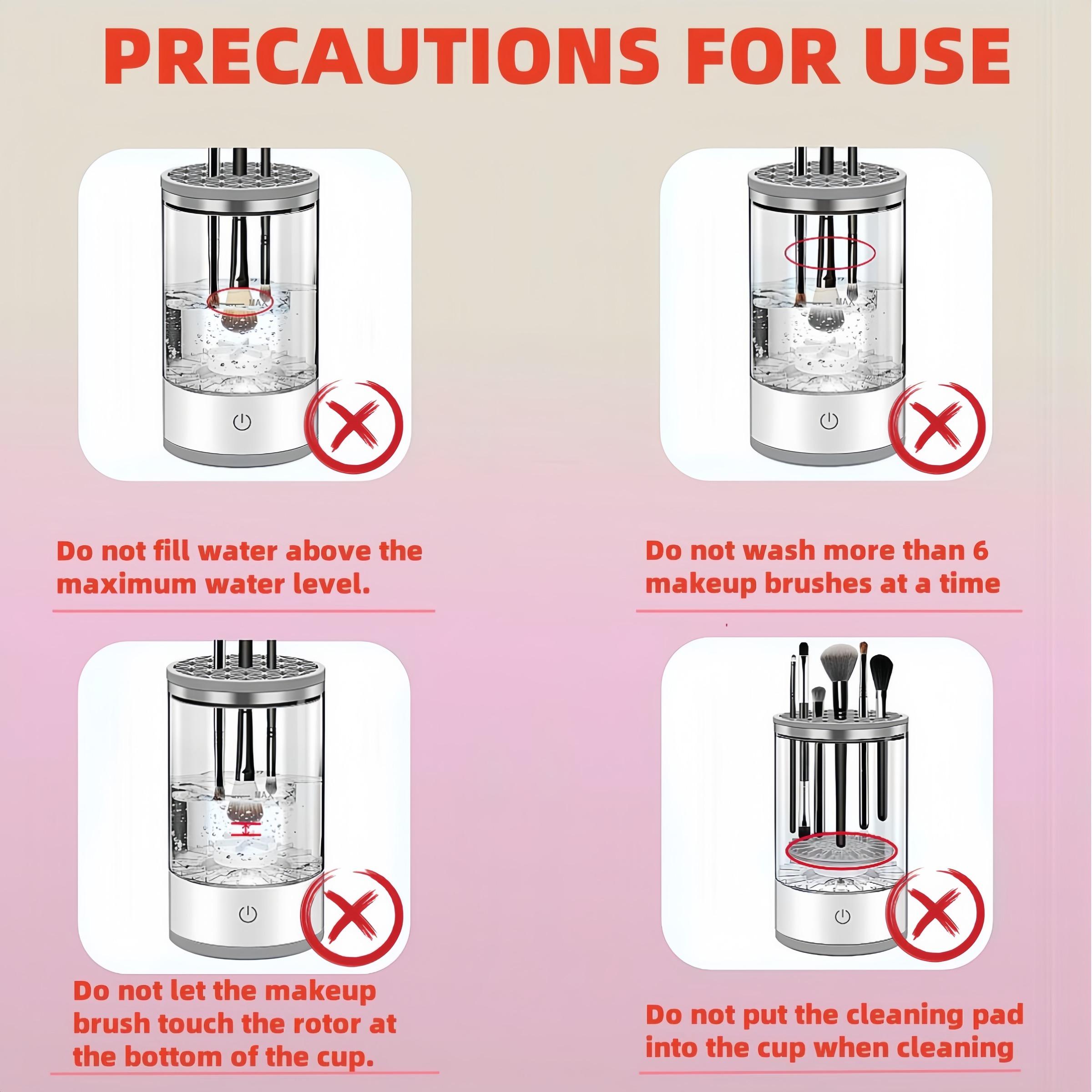 Electric Makeup Brush Cleaner, Portable Make Up Brush Cleaner Machine for All Makeup Brushes with Makeup Brush Cleaner Mat.