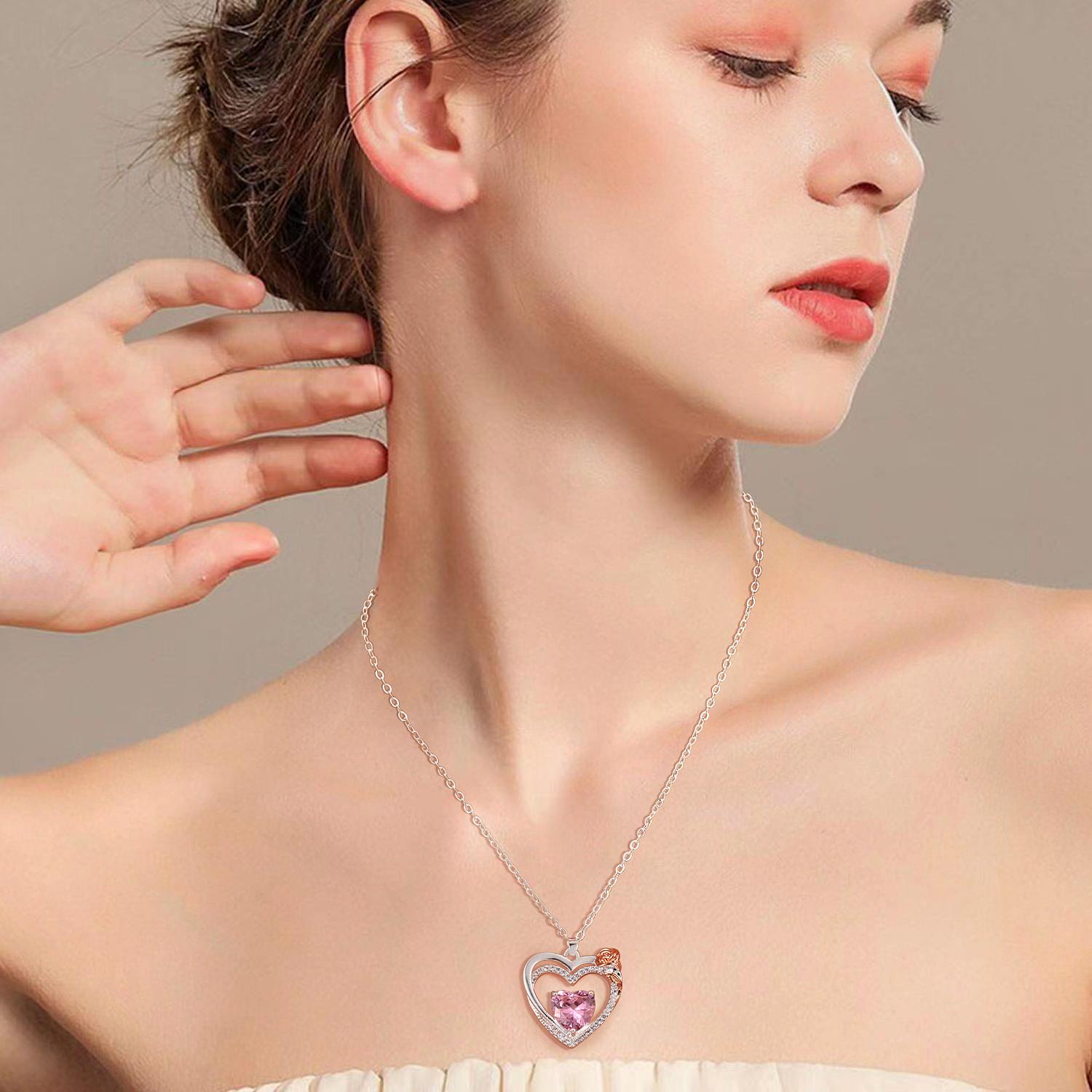 TEWIKY Twelve-Month Heart Necklace for Women – Luxury Clavicle Chain for Girlfriend, Elegant Matching Jewelry for Every Occasion Perfect Back-to-School, Summer Accessory, Valentine's Day Gift for Her Pendant Love TEWIKY Twelve-Month Heart Necklace for Women – Luxury Clavicle Chain for Girlfriend, Elegant Matching Jewelry for Every Occasion Perfect Back-to-School, Summer Accessory, Valentine's Day Gift for Her Pendant Love