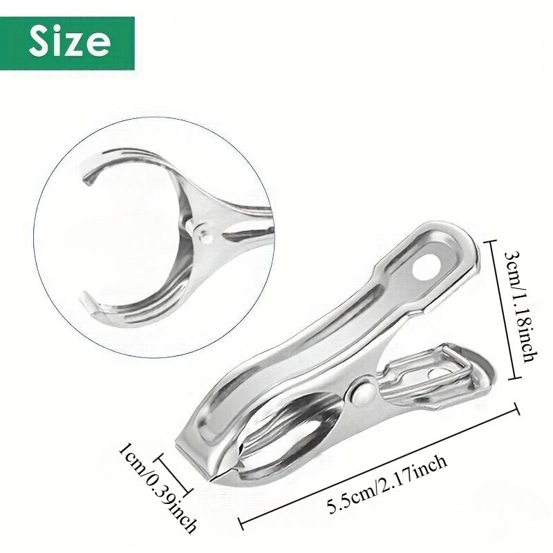 Extra Strong Heavy Duty Clothespins - Rustproof Windproof Towel Clamps for Beach & Outdoor Use, Large Clips with Secure Grip - Easy Carry Clamp Set for Laundry, Blankets, Tarps, Clothes Pins