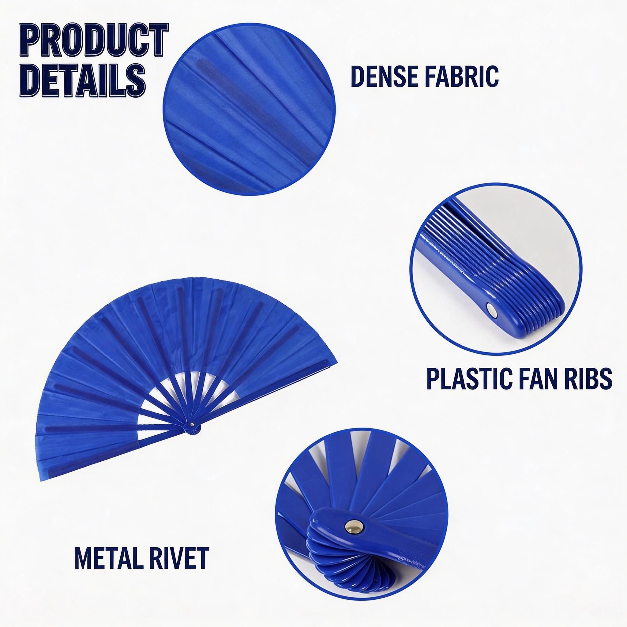 2 Pcs Colorful Kung Fu Sound Fans, 10 Inch Chinese Dance Plastic Fan, Martial Arts Performance Tai Chi Dual-Sided Folding Fan