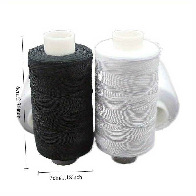 500 Yards Premium Black & White Sewing Thread for Crafting