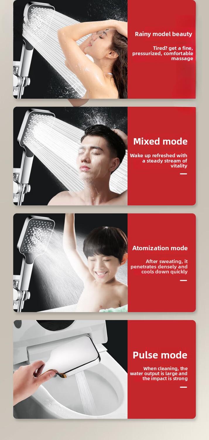 High-pressure shower head, pressurized shower set, bathroom shower spray, high-pressure single-head shower head