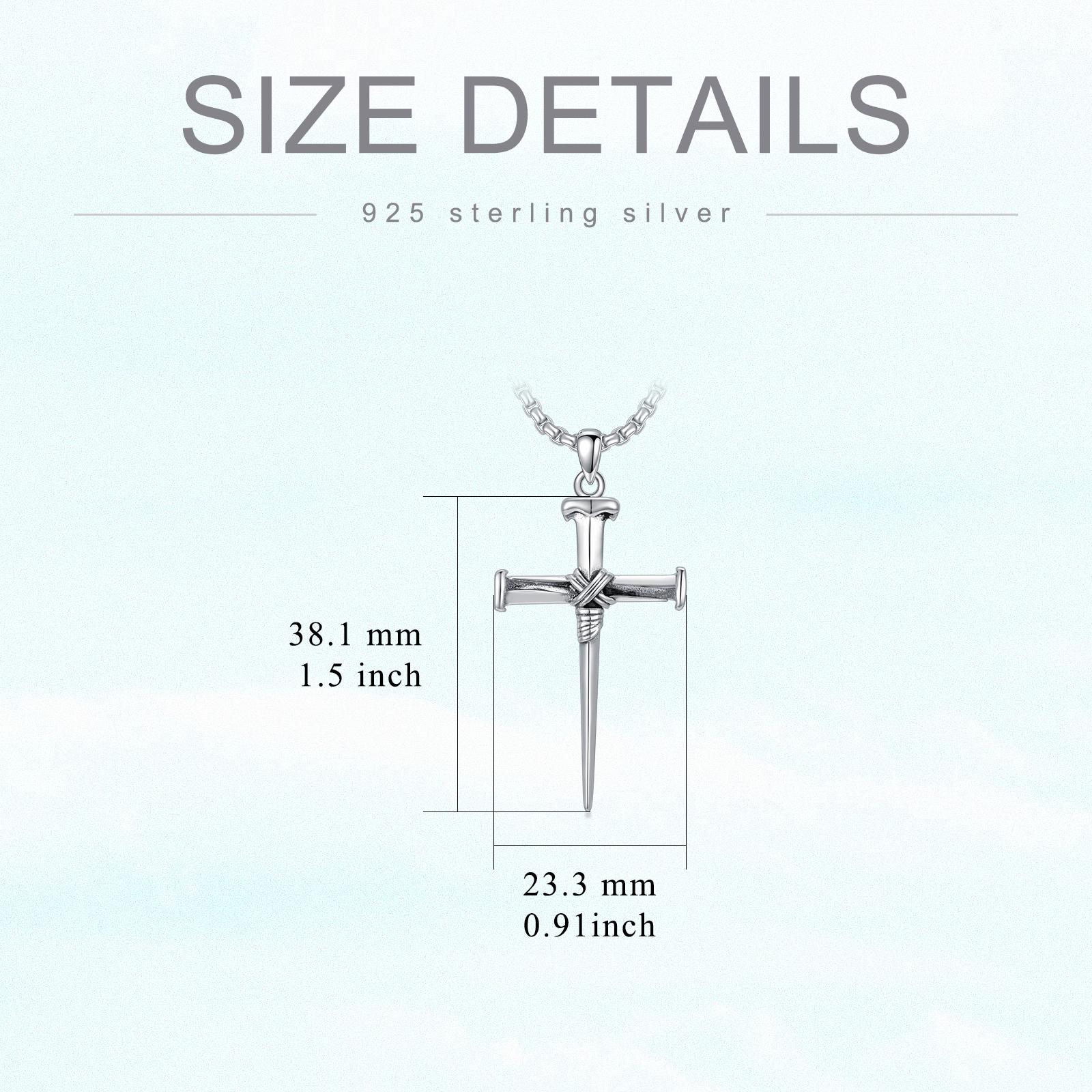 MEIDERBO  S925 sterling Silver Triple Cross Necklace  Pendant Jewelry Men's Gift Cuban Link Chain,Autumn New Arrivals,Graduation season gifts, birthday gifts,Jesus Faith Necklace