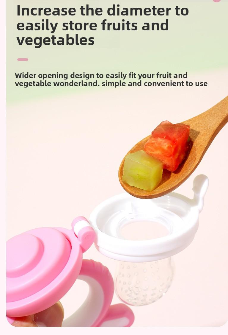 Infant Fruit Feeder Pacifier |   Soft Silicone Bunny Teething Feeder