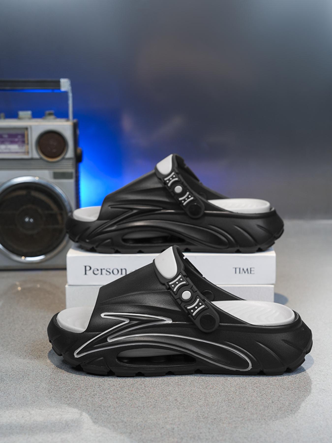 New summer thick-soled height-increasing non-slip slide sandals for men, dual-use for outdoor beaches and home wear, trendy and versatile casual slippers