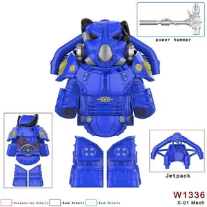2026 new X-01 Military Soldiers Mini Anime Action fallouted Knights Bracket Model Figures Weapons Robots Mecha Building Blocks Bricks Toy