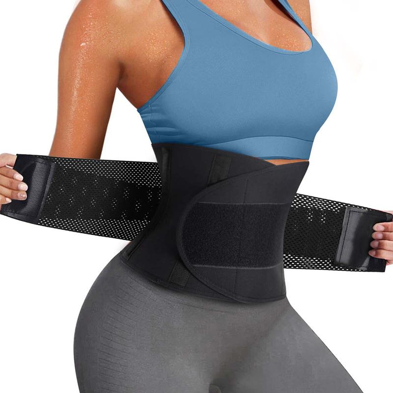 Women's Double Velcro Waist Trainer, Adjustable Velcro Waist Cincher, Tummy Control Shaper, Waist Trainer for Women, Sports Waist Trainer for Workout, Waist Trainer Trimmer