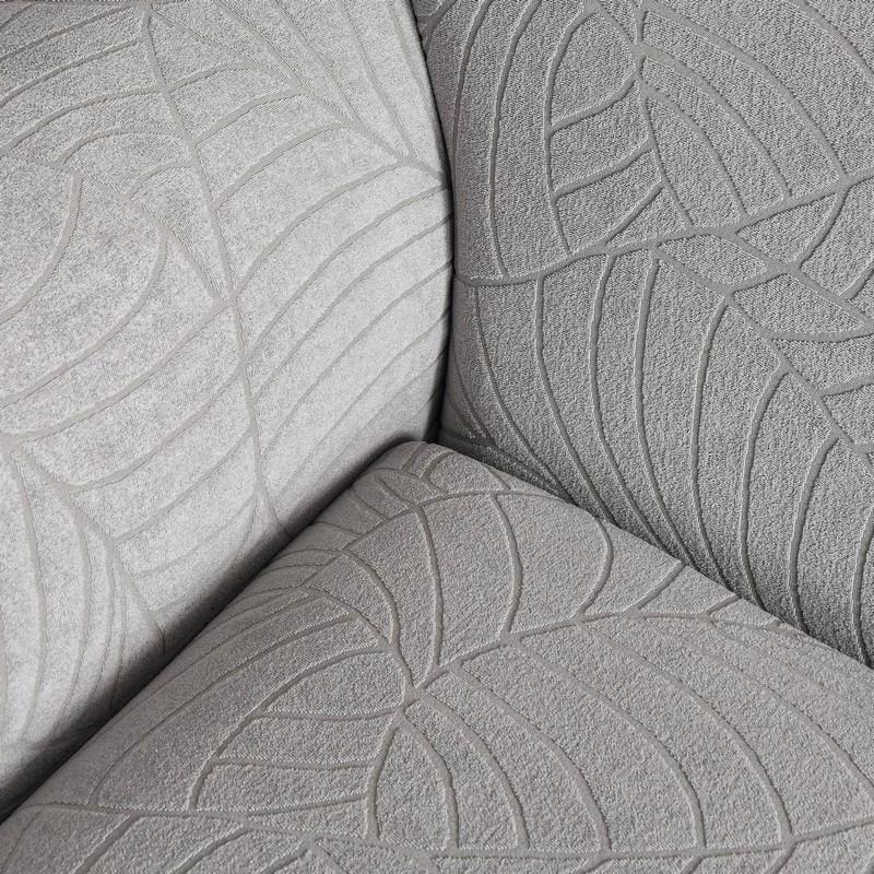 Water Repellent Stretch Sofa Cover, Ruffle Skirt, Leaf Jacquard, Anti-Slip, Pet & Kids Friendly, Furniture Protector for 1/2/3 Seater, Washable Elastic Sofa Slipcover
