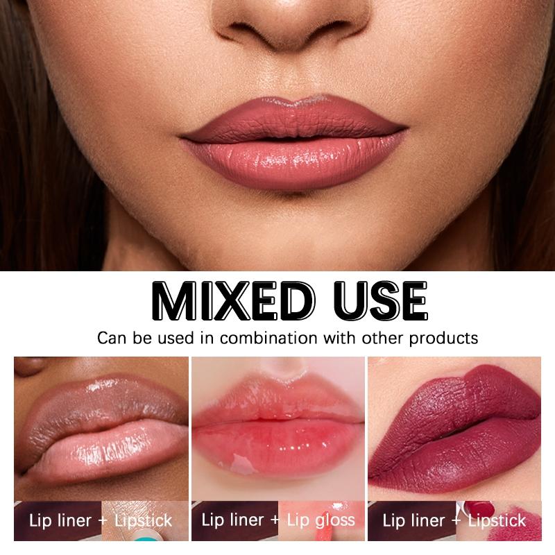 Peel-Off Liquid Lip Liner Pen: Non-Sticky, Long-Lasting, Matte Finish Lip Liner with Anti-Cup Staining