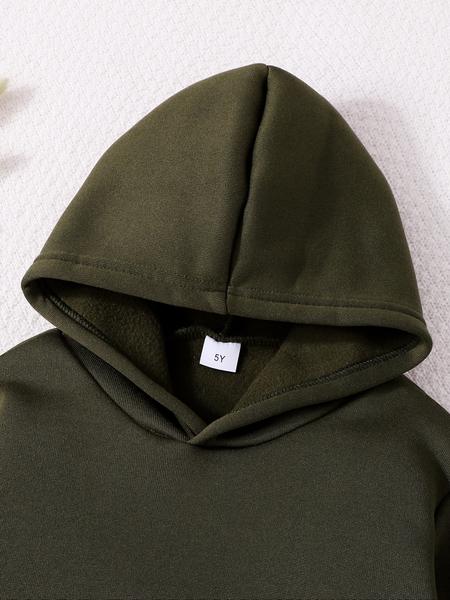 Boys' Fashionable Fall & Winter Hoodie Set, Thick Casual Fitted Long Sleeve Top, Cute Print Pullover, Outdoor Essential, Hoodies