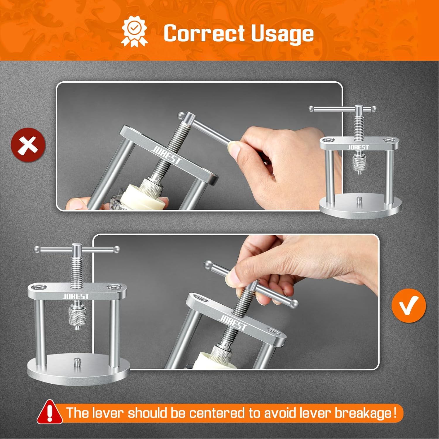 JOREST Watch Press Tool Set, Back Case Closer for Closing the Cover, Watch Battery Replacement, Watch Opener Remover, Repair Kit for Watches with A Pry Opening, Only for Round Dials