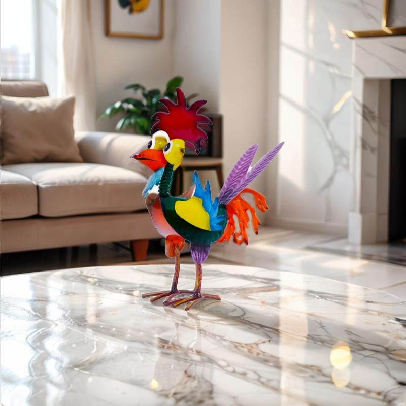 Metal-Strange Bird Outdoor Statue,Multi-color Animal Art Courtyard Decoration,Tabletop Ornaments Statue Decoration Crafts for Outdoor Lawn,Courtyard,Garden Sculptures Statues