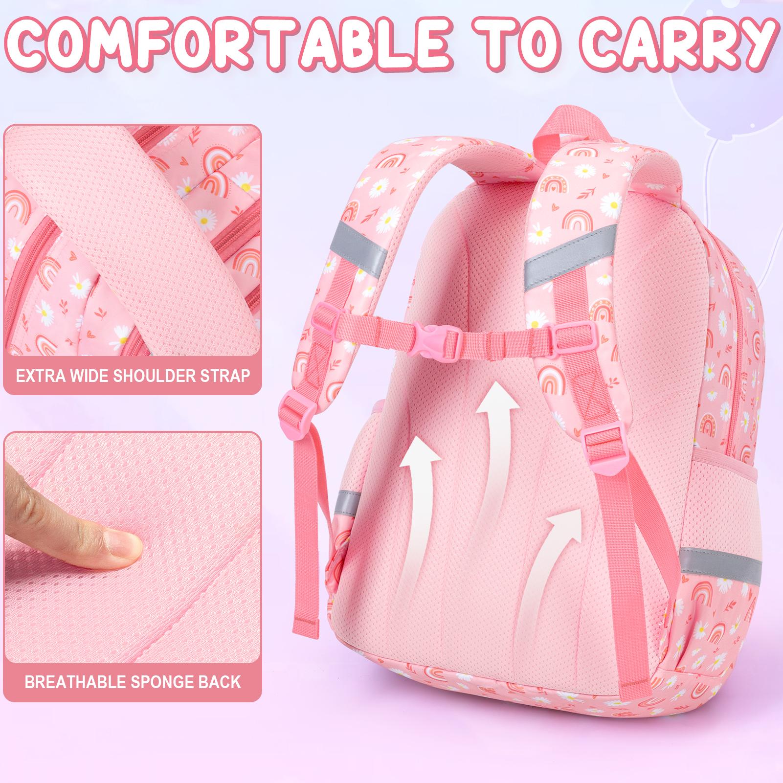 Fimibuke 3PCS Waterproof Backpack for School,Bookbag Set with Lunch Box & Pencil Case,colorful/Laptop/Luminous school bag for Elementary Middle High School,Backpag with Stationery,Back to School Gift,Birthday's Gift