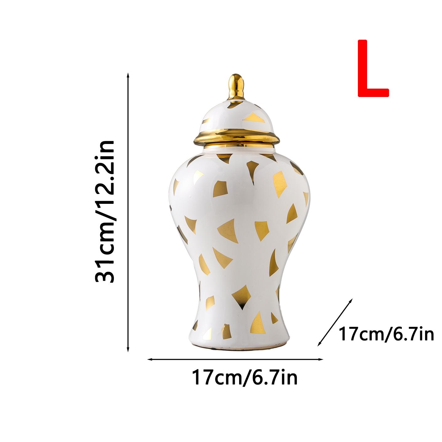 Contemporary Filigree Ceramic Vase, Large Textured Decor Jar, Luxury Modern Home Decor Ornament for Office & Entryway