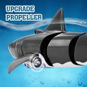 Remote Control Shark Toys 1:18 High Simulation Scale Fish with Light for Lake Bathroom Pool 2.4g Electric RC Boat Birthday Couple Christmas Gifts