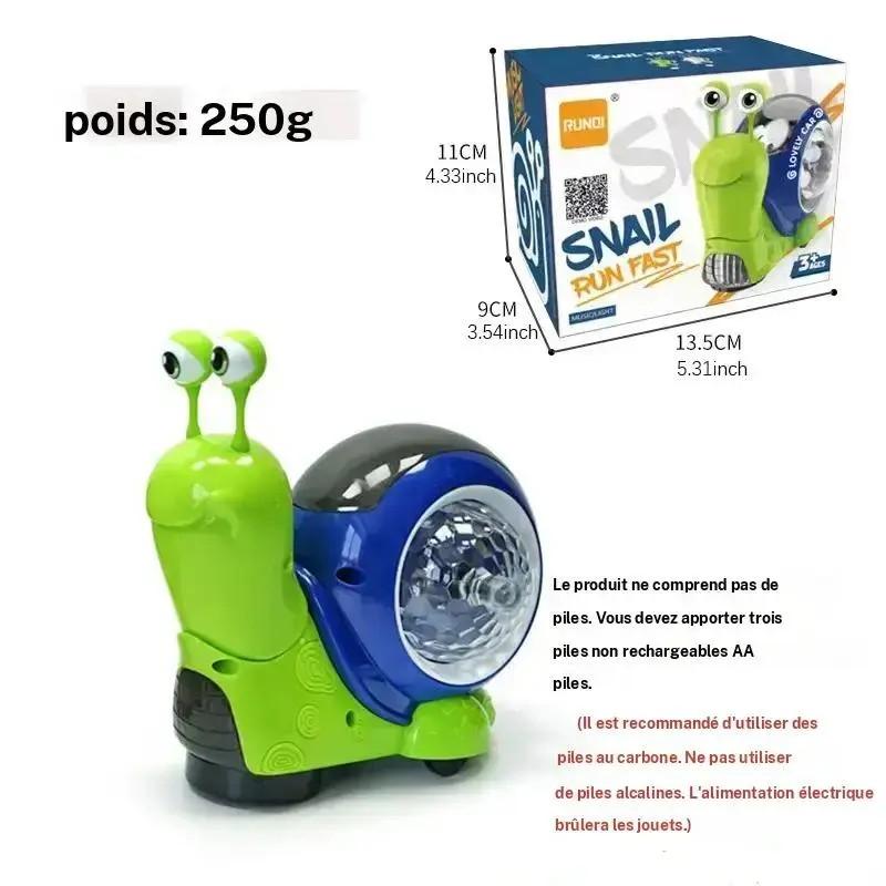 Interactive Musical Light-Up Snail & Hermit Crab Toy, Unisex Sensory Educational Gift for Kids (Batteries Not Included)