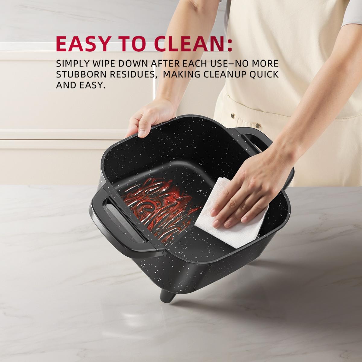 Piece Large Capacity Non-Stick Pan Material Multifunctional Household integrated Cooking Electric Cooking Pot Frying Pan Household Outdoor