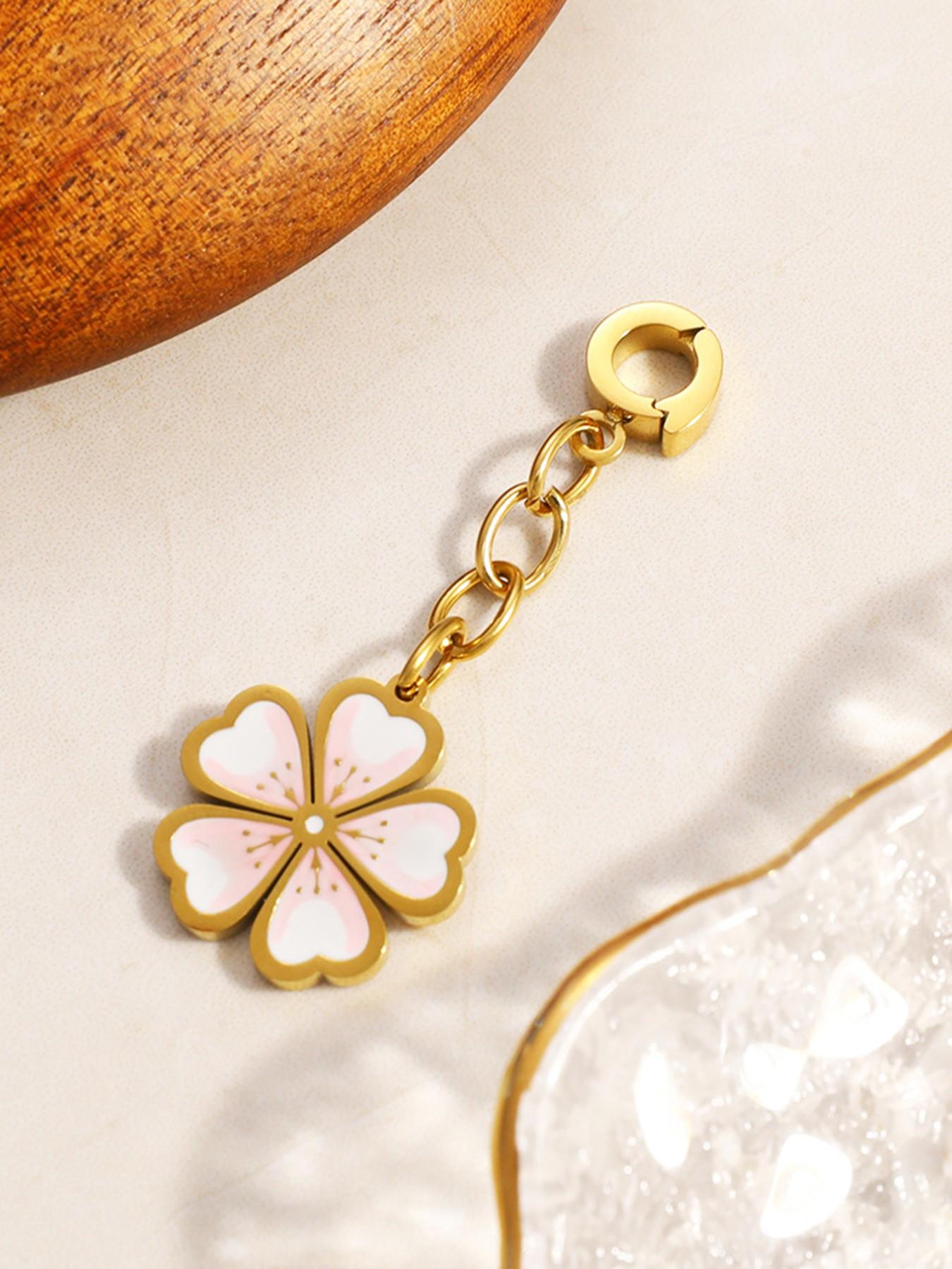 Stainless Steel Bikini Pendant Ocean Series Shell Starfish Flower Oil-Dipped Waterproof Necklace Charm Jewelry