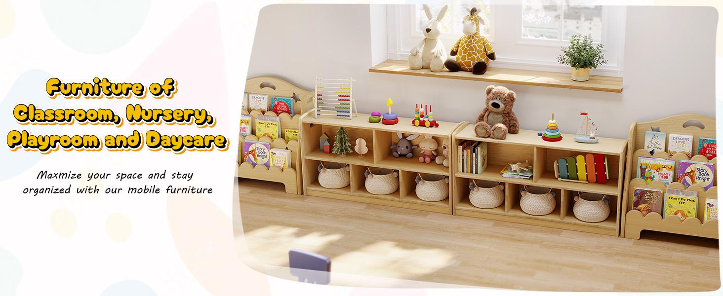 【SPRING GLOW UP】ONBRILL 2-Tier Wood Montessori Cabinet for Kids, Toddler Room Book Shelves Toy Organizers and Storage, Small Book Shelf Storage for Baby Children, Furniture of Classroom, Nursery, Playroom 【SPRING GLOW UP】ONBRILL 2-Tier Wood Montessori Cabinet for Kids, Toddler Room Book Shelves Toy Organizers and Storage, Small Book Shelf Storage for Baby Children, Furniture of Classroom, Nursery, Playroom