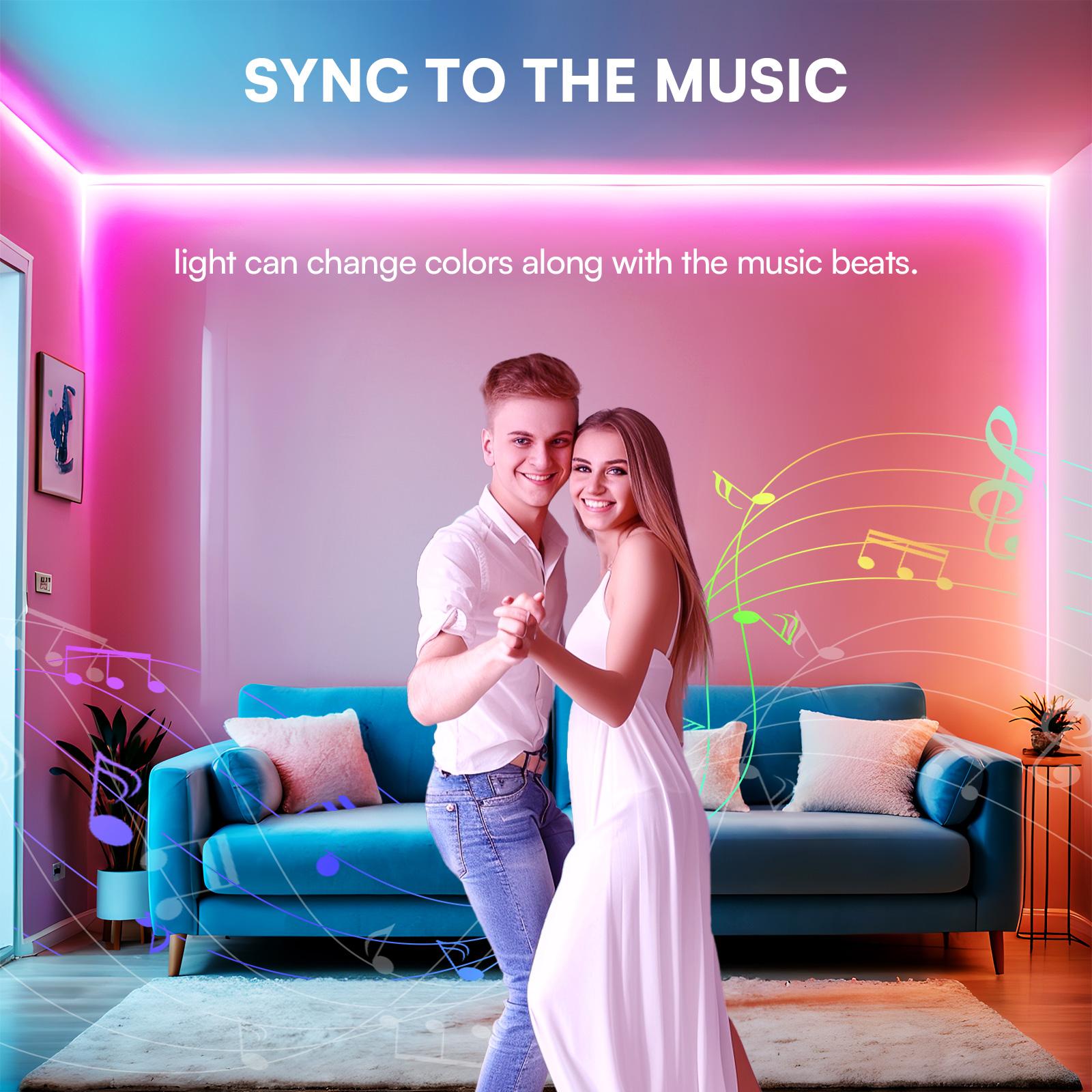 DAYBETTER Led Lights for Bedroom 200ft, Smart Led Strip Lights with App Control Remote, RGB LED Light Strips, 24V Led Strip Lights for Room Decoration Party, Easter Decor.