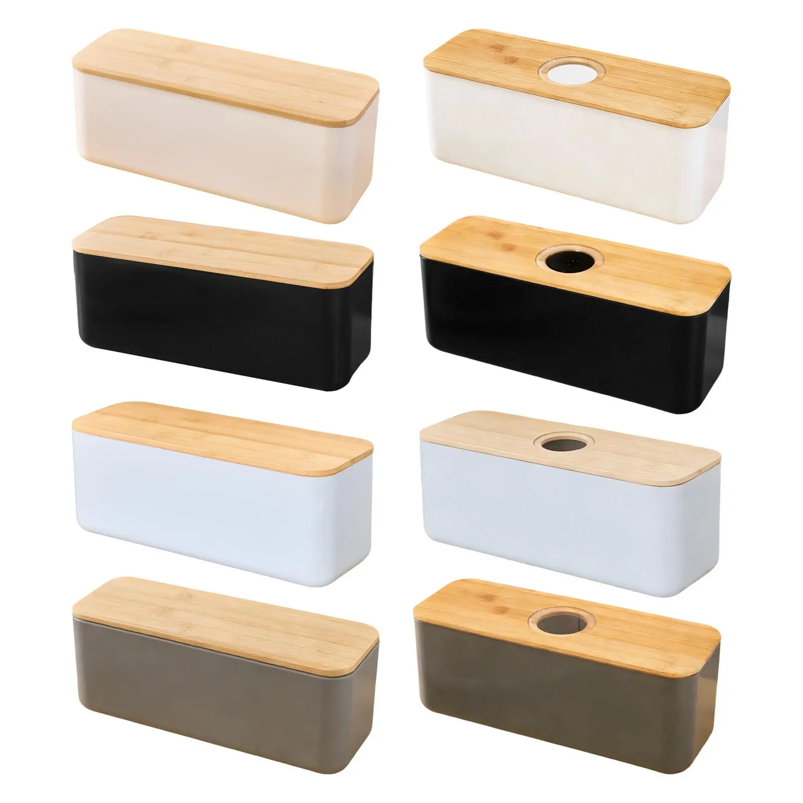 Bread Box with Wooden Lid Large Capacity Container for Donut Toast Dessert