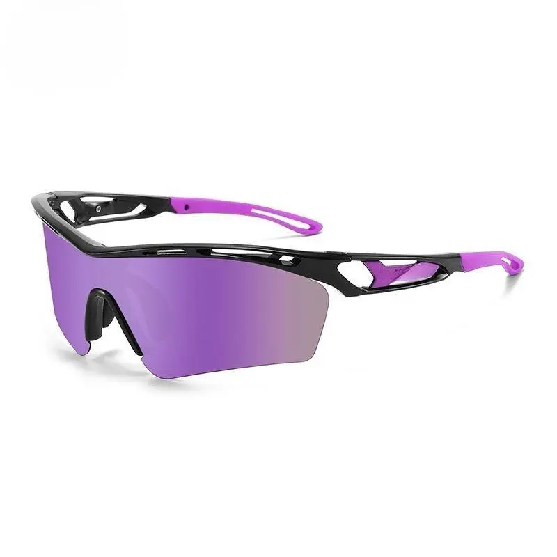 Polarized Cycling Sunglasses, Unisex Rimless Sports Goggles, Wind Dust Resistant Protective Eyewear for Cycling, Running, Mountain Biking & Outdoor Activities cute cherry design bag charm keychain extender chain decor little girl home stylish handbag key
