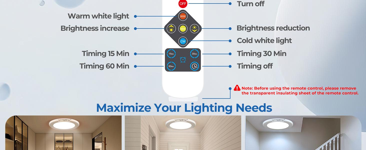 Rechargeable Motion Sensor Ceiling Light - 2 Pack Battery Operated New Light w/ Remote | Ultra-Thin | 400LM Magnetic Suction Wireless Lights, for Closets, Indoor, Stairs, Hallway, Shower