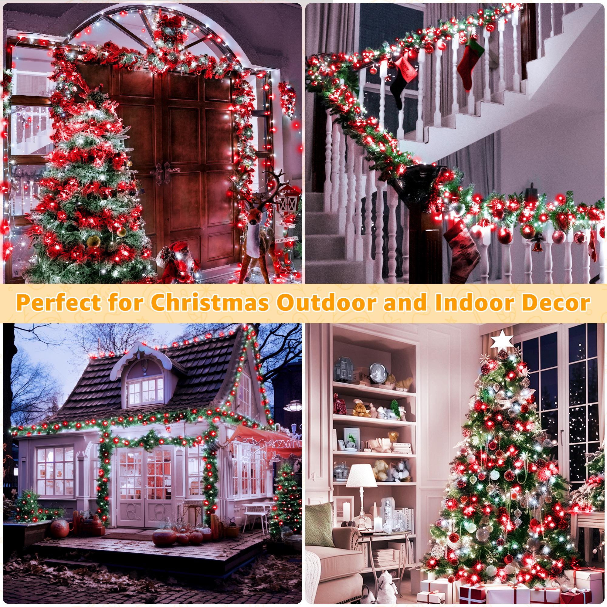 Ollny 262FT Fairy Lights, 800 LED Plug in Christmas Lights, 8 Modes Waterproof Outdoor String Lights with Remote for Wedding Birthday Party Indoor Room Decorations