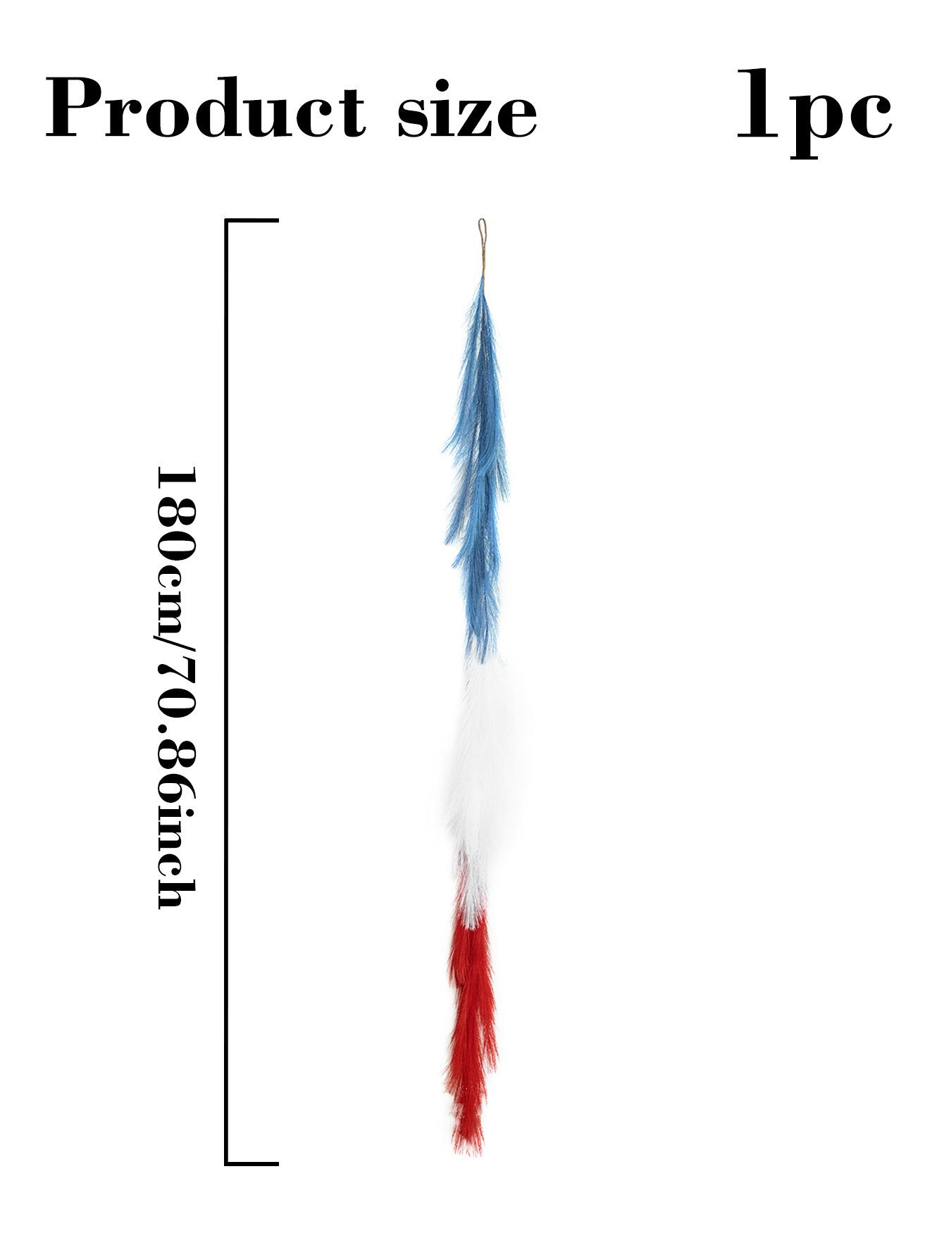 Independence Day red, white and blue imitation reed, bamboo and reed home decoration for outdoor festival backdrop, Pampas grass vines