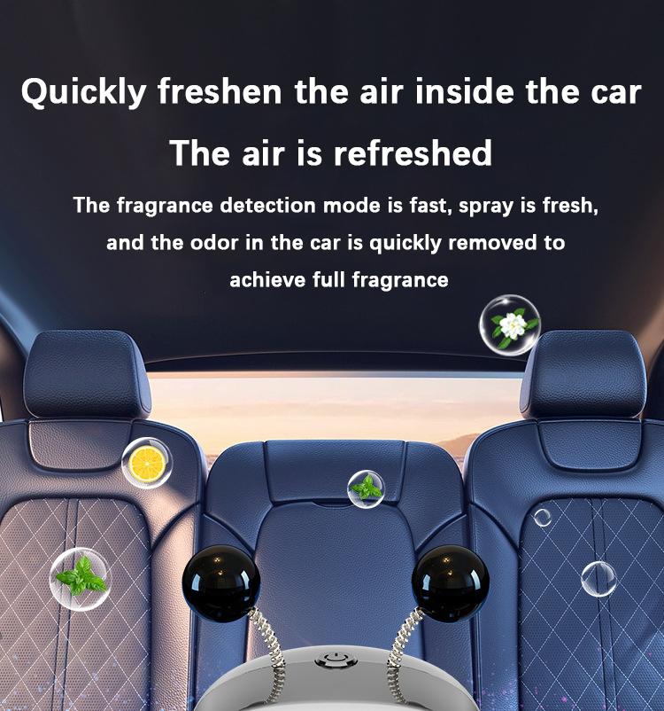 Smart Car Air Freshener AI Rechargeable Car Aroma Diffuser Smart eyes 4 Levels of Adjustable Intelligent Car Diffuser Gift