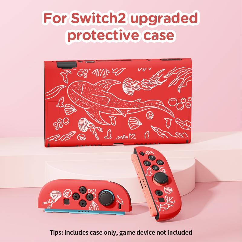 TPU protective case for Switch NS2 (2025), Switch NS2 game accessory, removable design, can be inserted into the base with the case on, printed protective case, scratch-resistant, drop-resistant, 2025 new model, available in multiple colors.