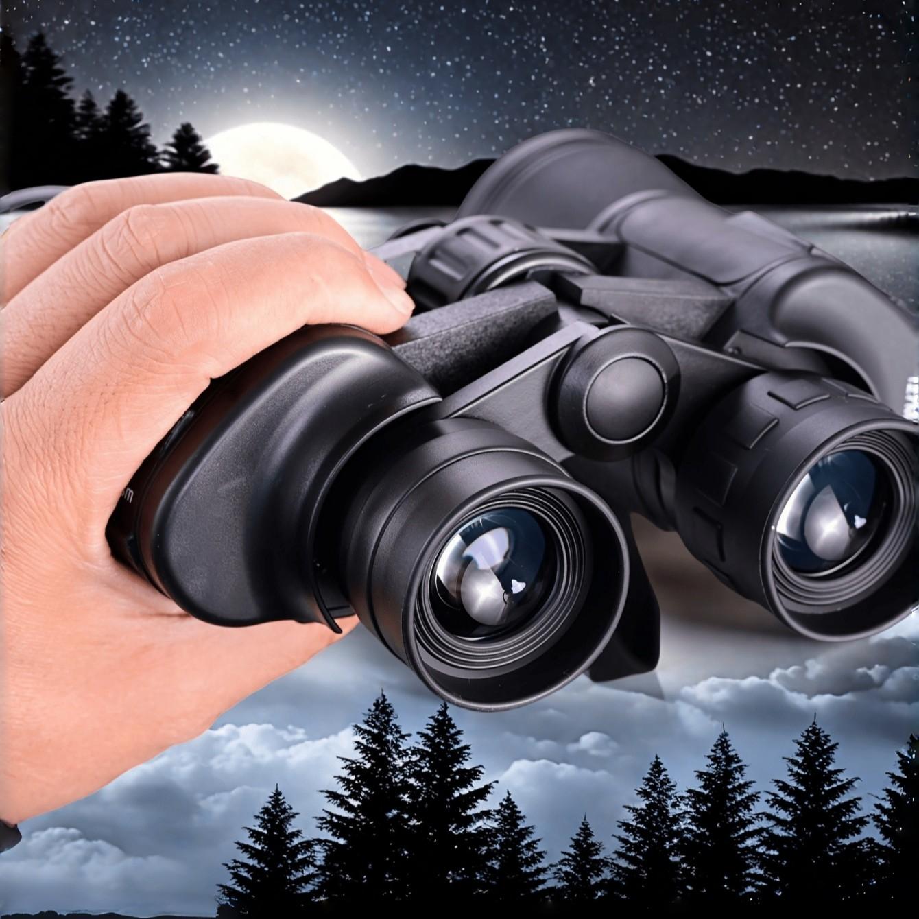 10x50 Adult High-Power Telescope, Waterproof Compact Low-Light High Powered Outdoor Binoculars, Ideal for Birdwatching, Hunting, Camping, Hiking, Travel, Stargazing, Gift