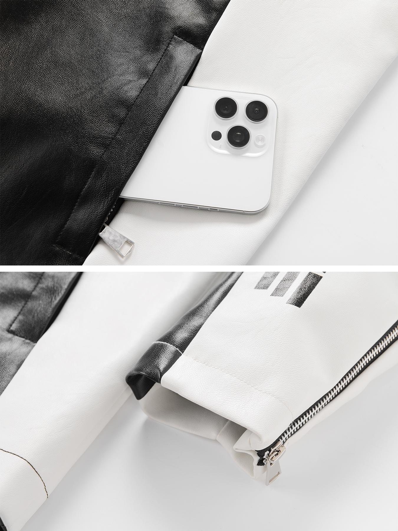 Men's PU Leather Motorcycle Jacket, Windproof Waterproof Warm Slim Fit,Comfortable Durable,Fashionable Knight Wear for Fall & Winter