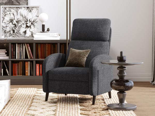 【Valentine Day Sale】】FLEXISPOT Recliner Chair for Adults – Fabric Single Sofa Armchair with Side Pockets, Adjustable Backrest & Extended Footrest, Small Modern Reclining Chair for Living Room, Home Theater & Office, 300Lbs Capacity