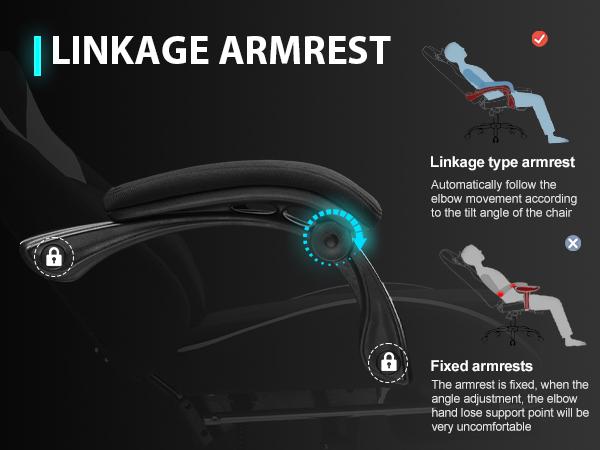 GTPLAYER Gaming Chair, Computer Chair with Bluetooth Speakers, High Back Ergonomic Office Chair Desk Chair with Lumbar Support, Height Adjustable Game Chair with Footrest 330LBS, Comfy Seat, Cool Chair